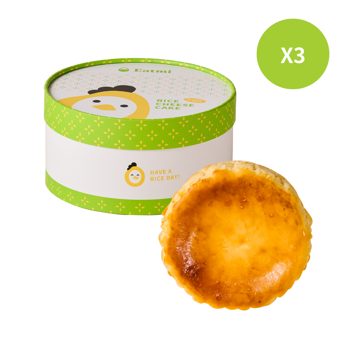 無麩質巴斯克乳酪米蛋糕3盒組(300g/盒)｜EATMI