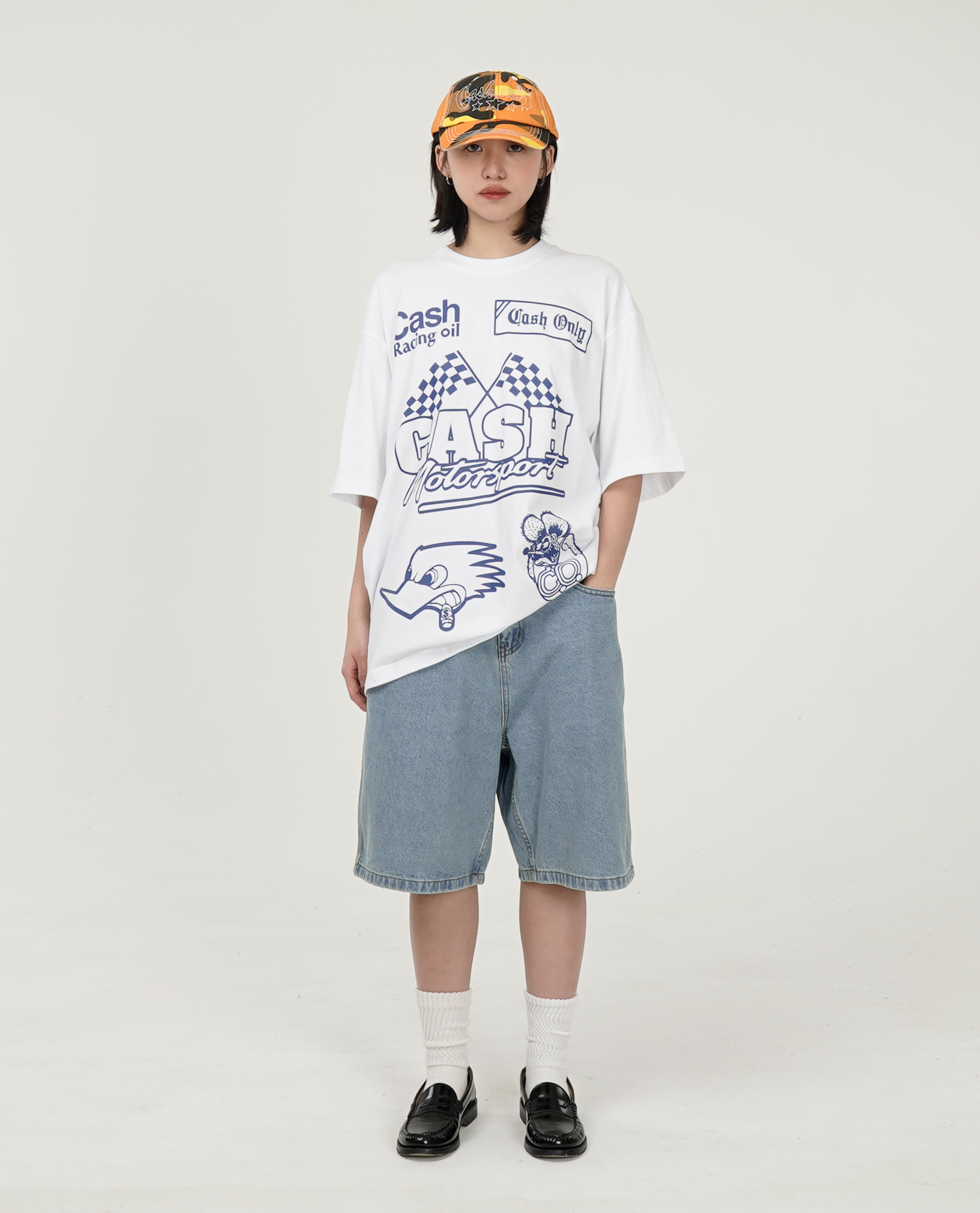 Cash Only Logo Denim Shorts - Drop16