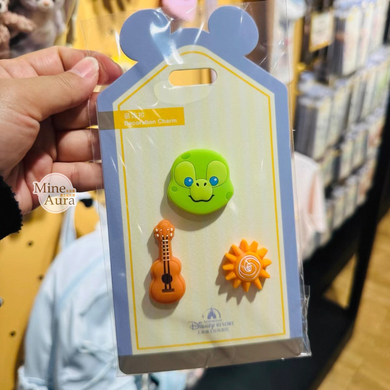 奧樂米拉 海龜 OluMel 大頭 烏克麗麗 造型 裝飾扣 -上海迪士尼樂園