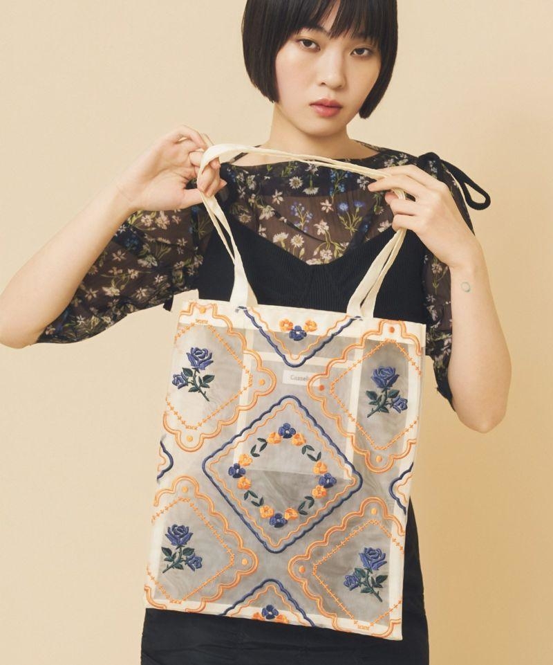 薄紗刺繡手提袋🦞