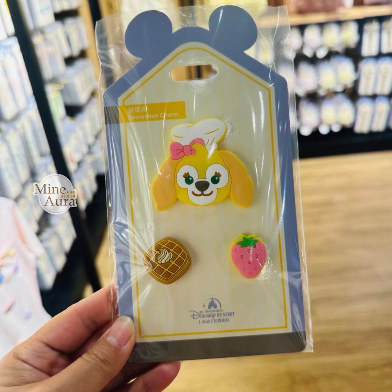 可琦安 餅乾 CookieAnn 大頭 鬆餅 草莓 造型 裝飾扣 -上海迪士尼樂園