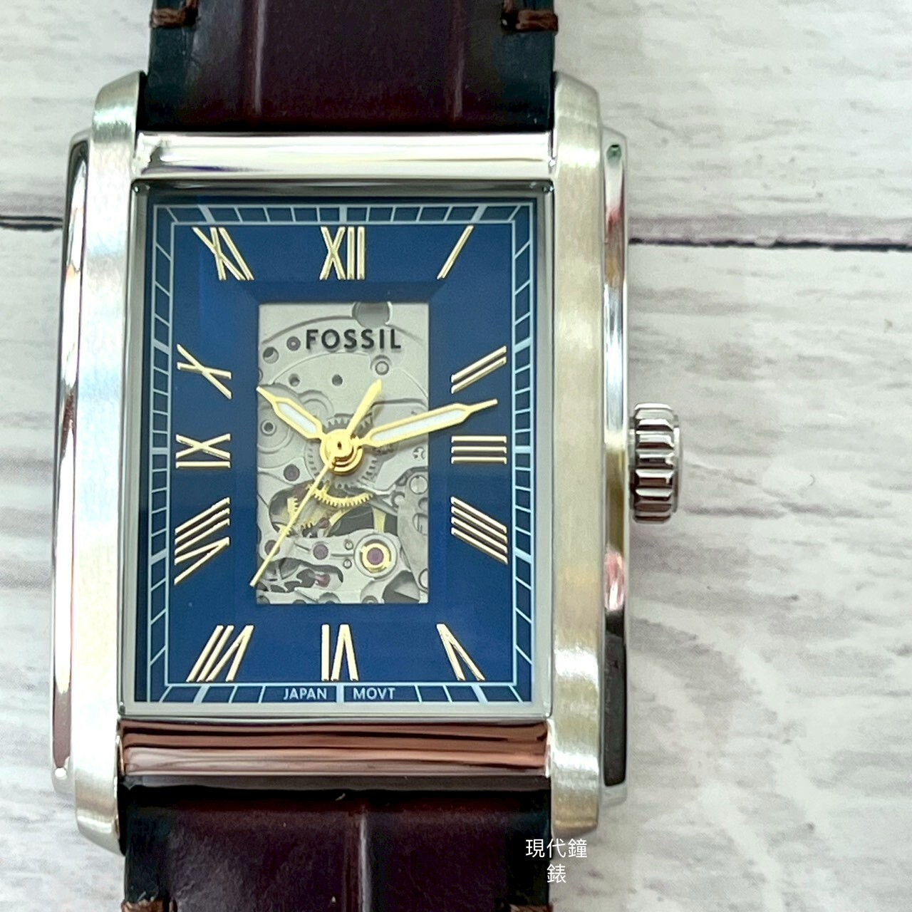 【FOSSIL】Carraway 月光輕語方形機械腕錶 ME3273 30mm 現代鐘錶