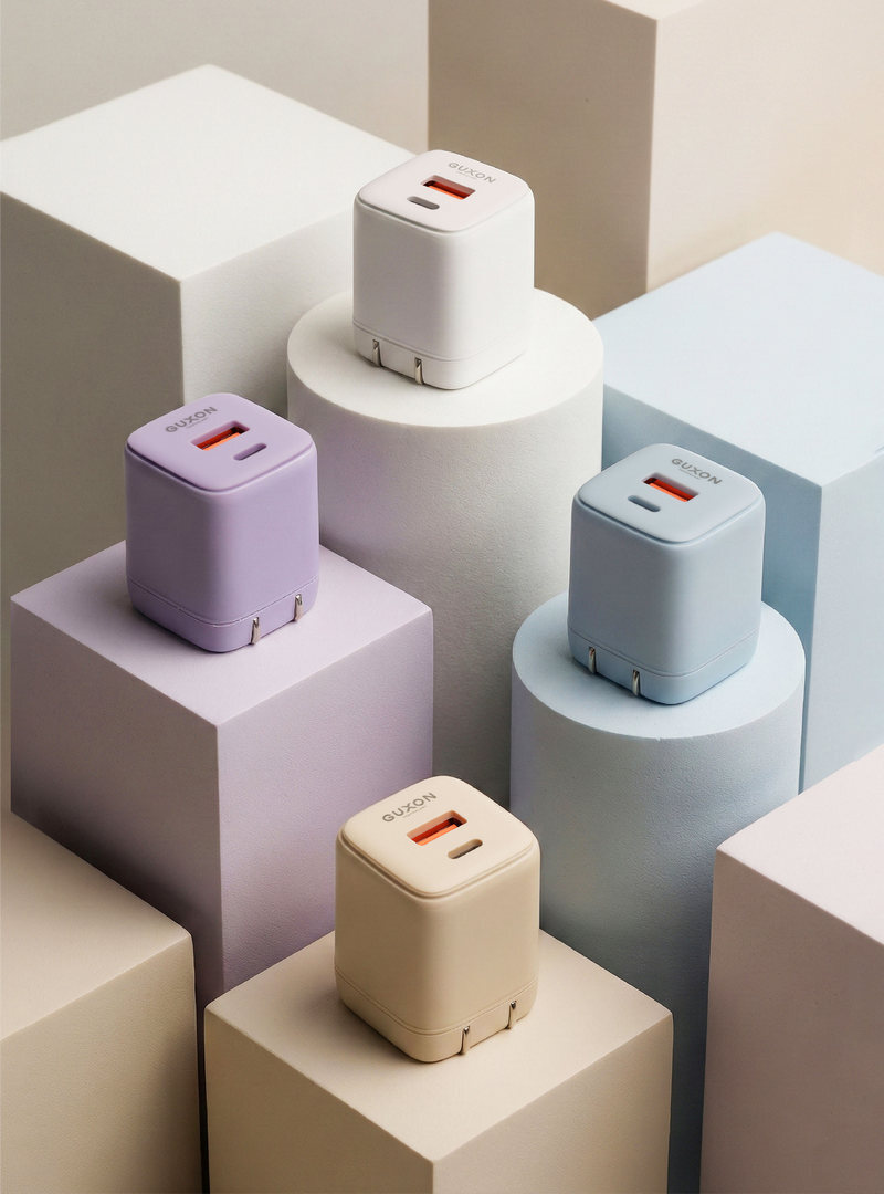 GUXON Q CHARGE 30W果凍GaN雙孔充電器