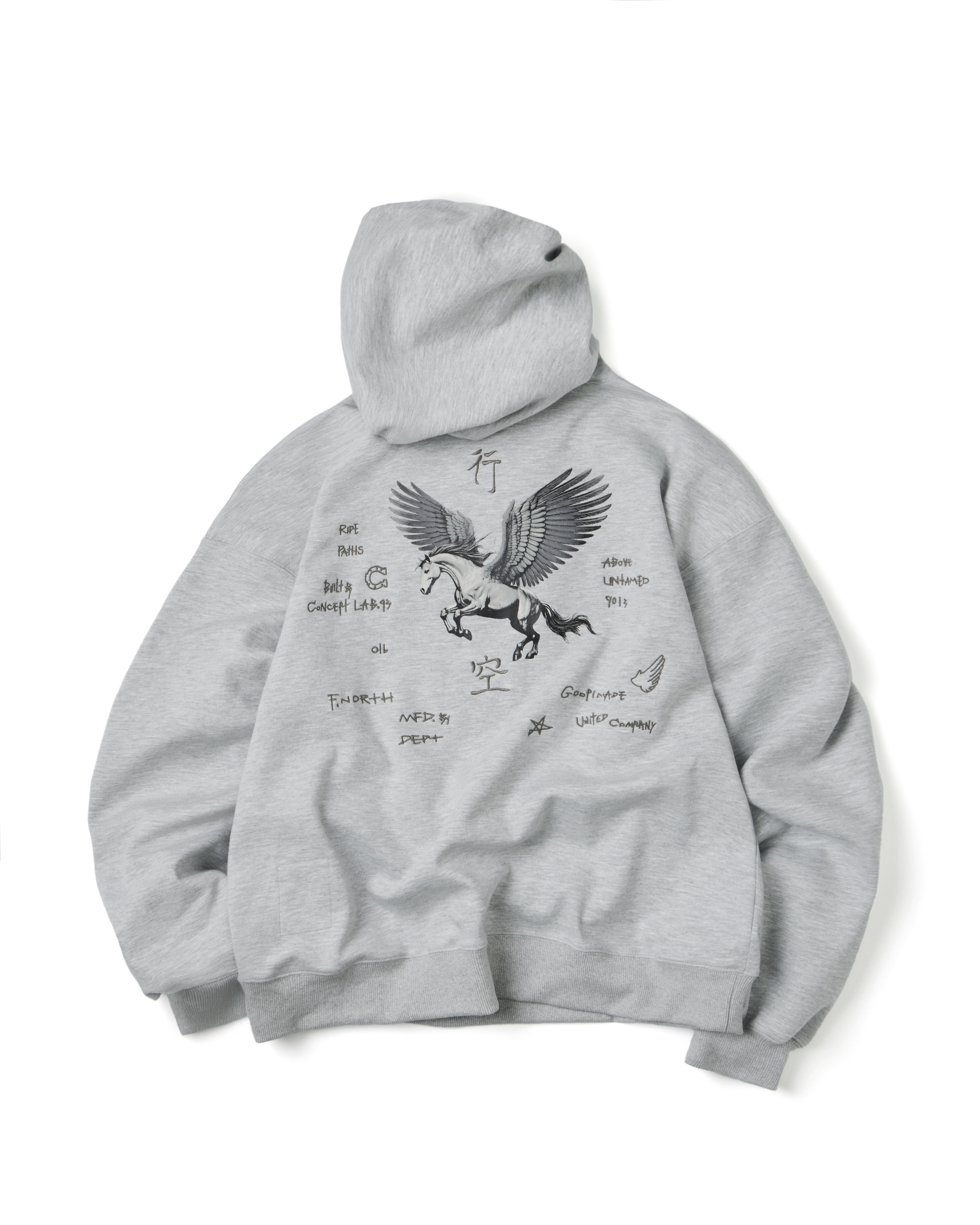 GOOPiMADE Lunar NY - “Pegasus” NY Hoodie - Gray