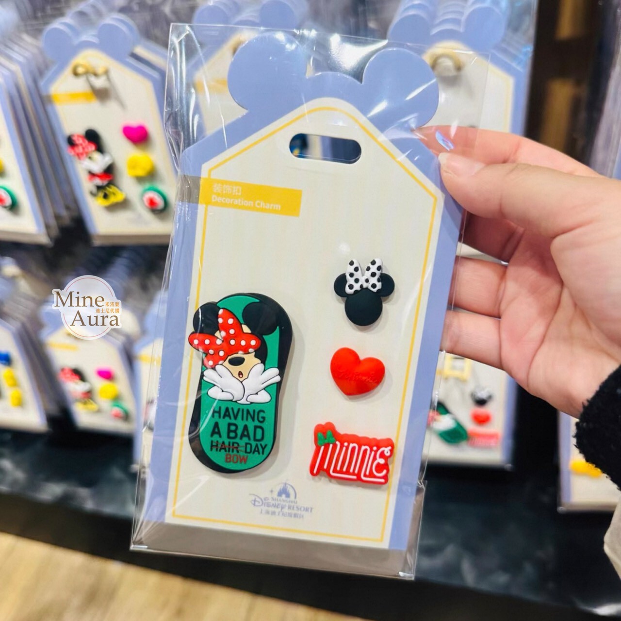 米妮 Minnie  愛心 字母 造型 裝飾扣 -上海迪士尼樂園