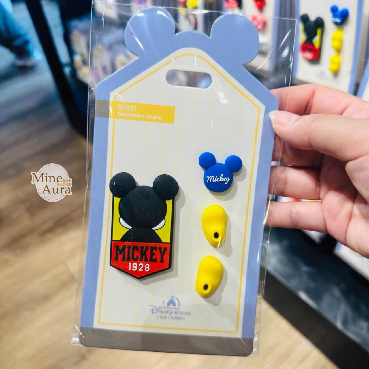 米奇 Mickey 背影 鞋子 米奇頭 造型 裝飾扣 -上海迪士尼樂園