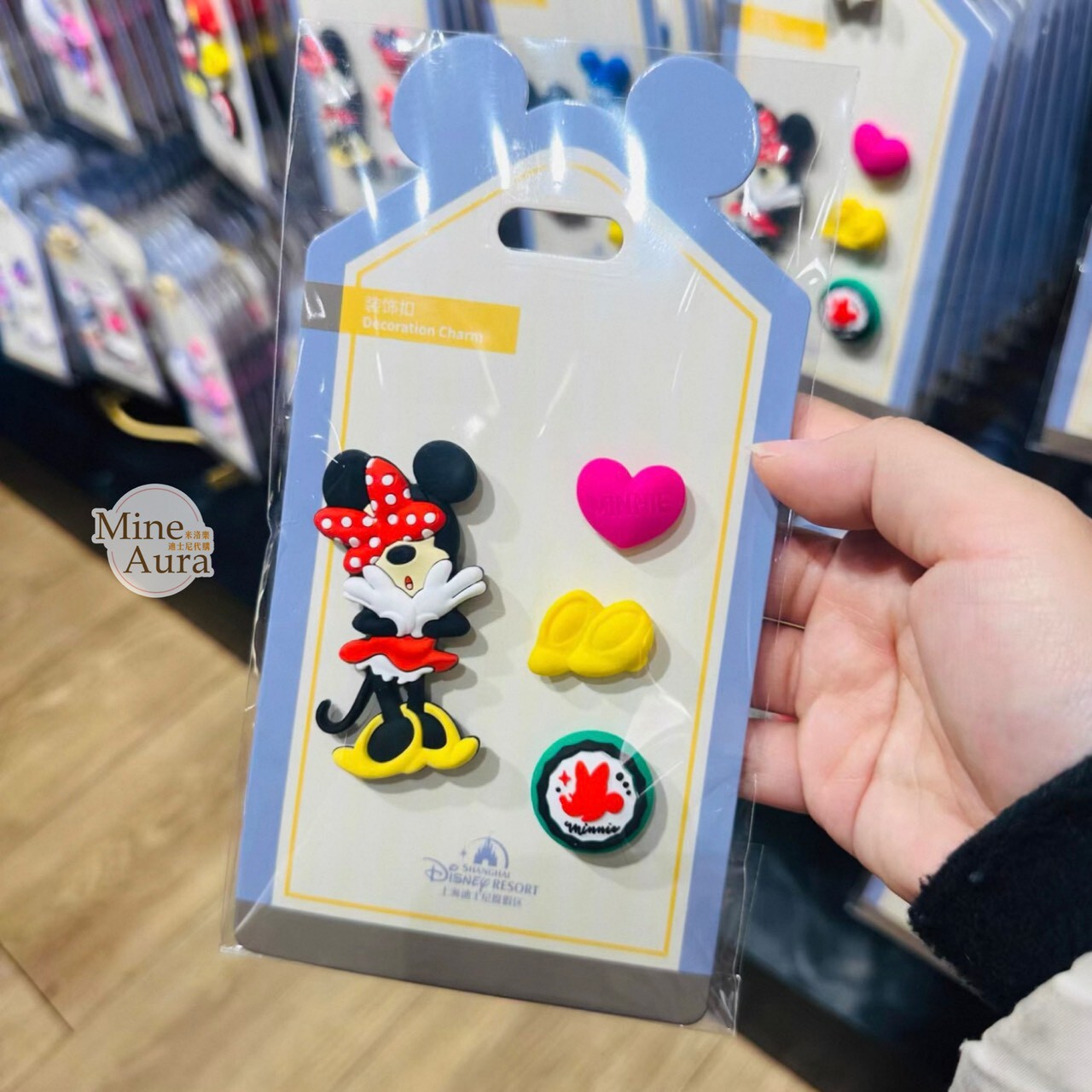 米妮 Minnie 全身站姿 愛心 高跟鞋 造型 裝飾扣 -上海迪士尼樂園