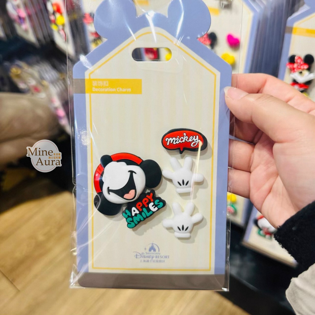 米奇 Mickey 大頭 手套 造型 裝飾扣 -上海迪士尼樂園