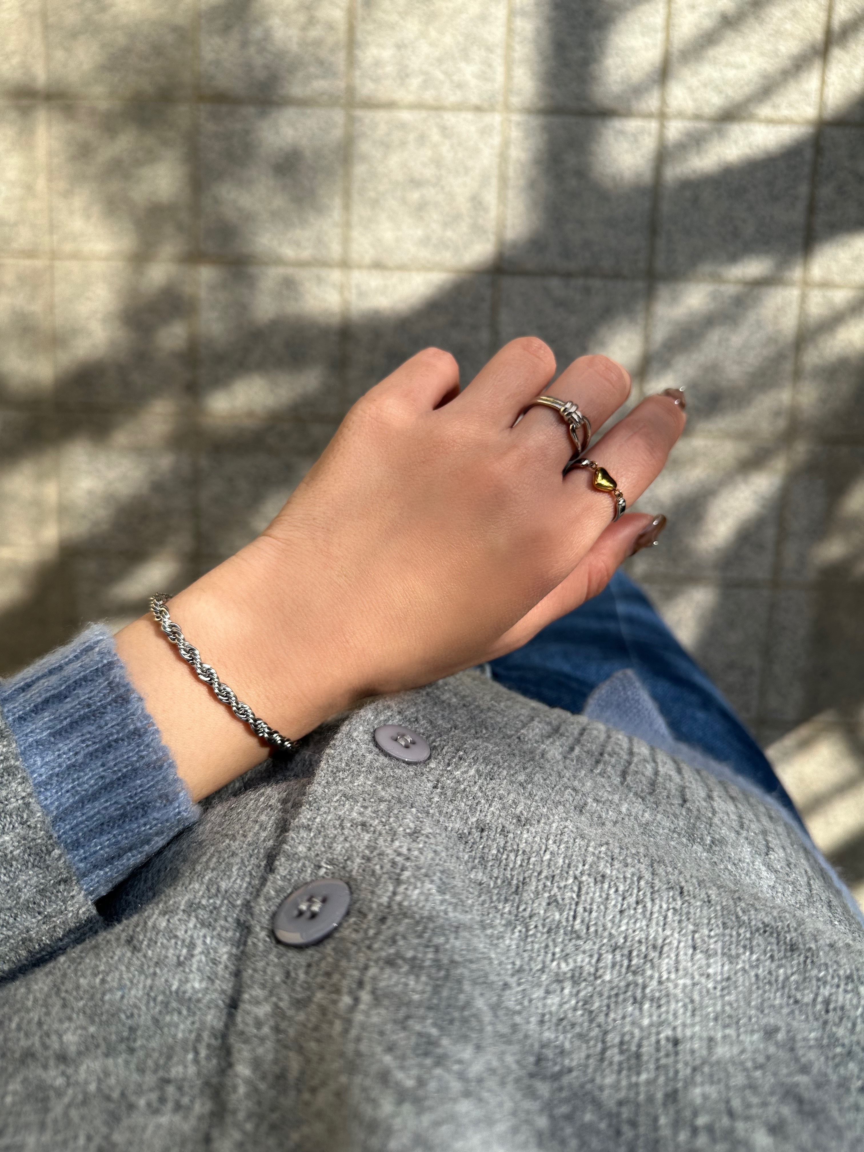 SS rope chain bracelet