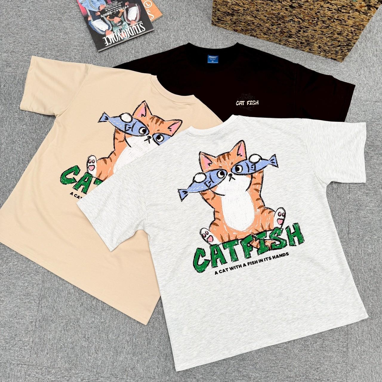 CATFISH貓咪魚插畫感短T 81137