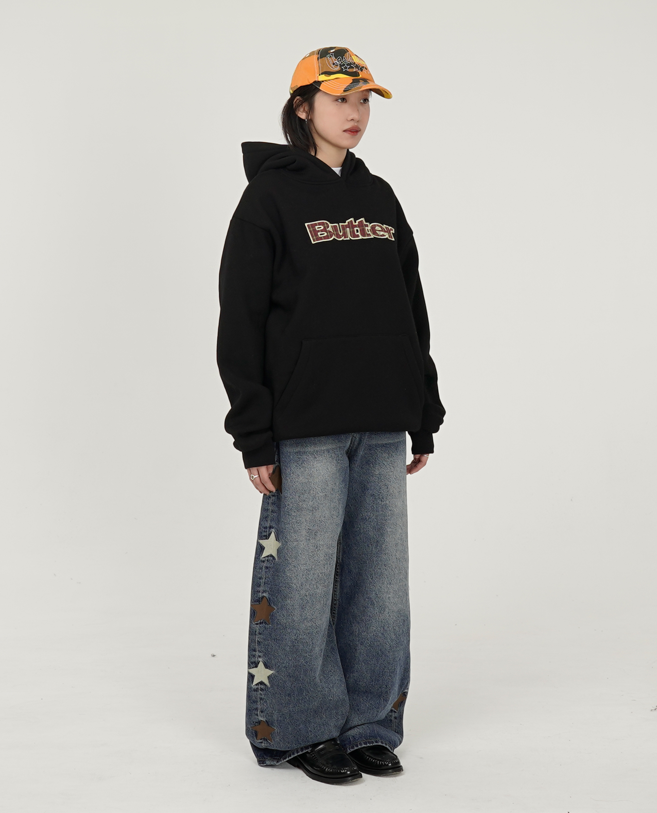 Butter Goods Plaid Logo Applique Pullover Hood - Q126