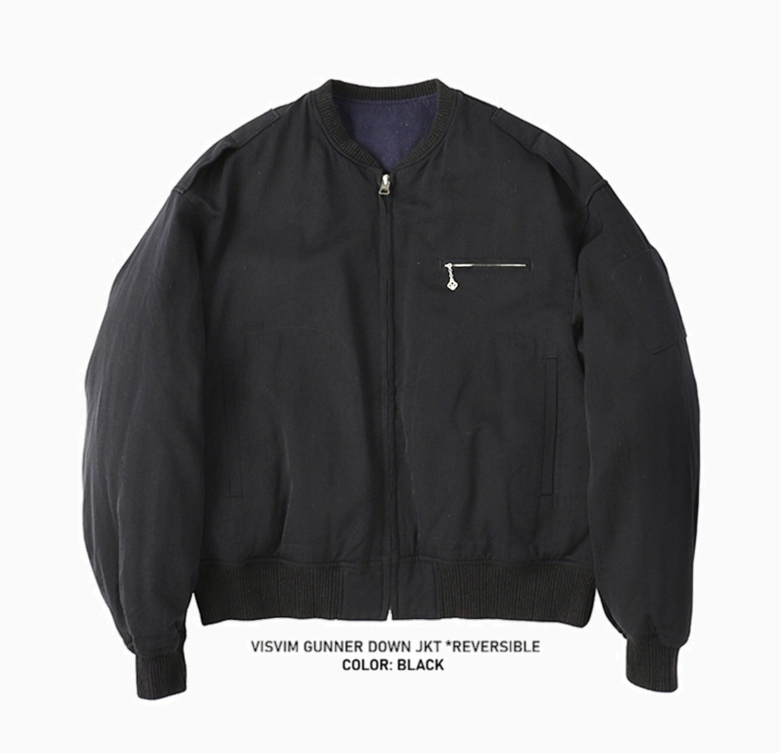 ON SALE: VISVIM GUNNER DOWN JKT (REVERSIBLE) - BLACK SIZE 2 PRE ORDER ITEM (預訂中)
