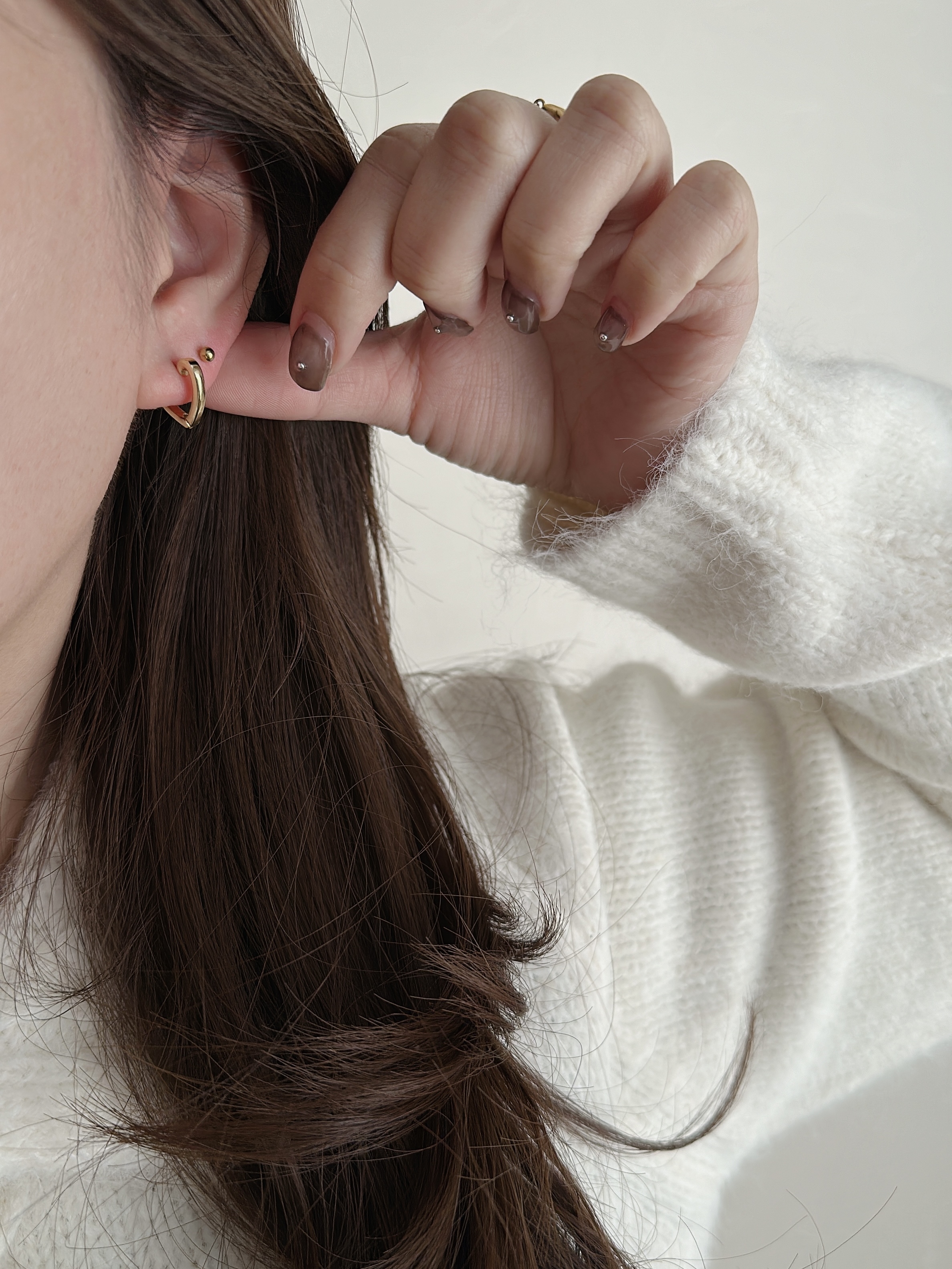 SS straight pin heart pierce