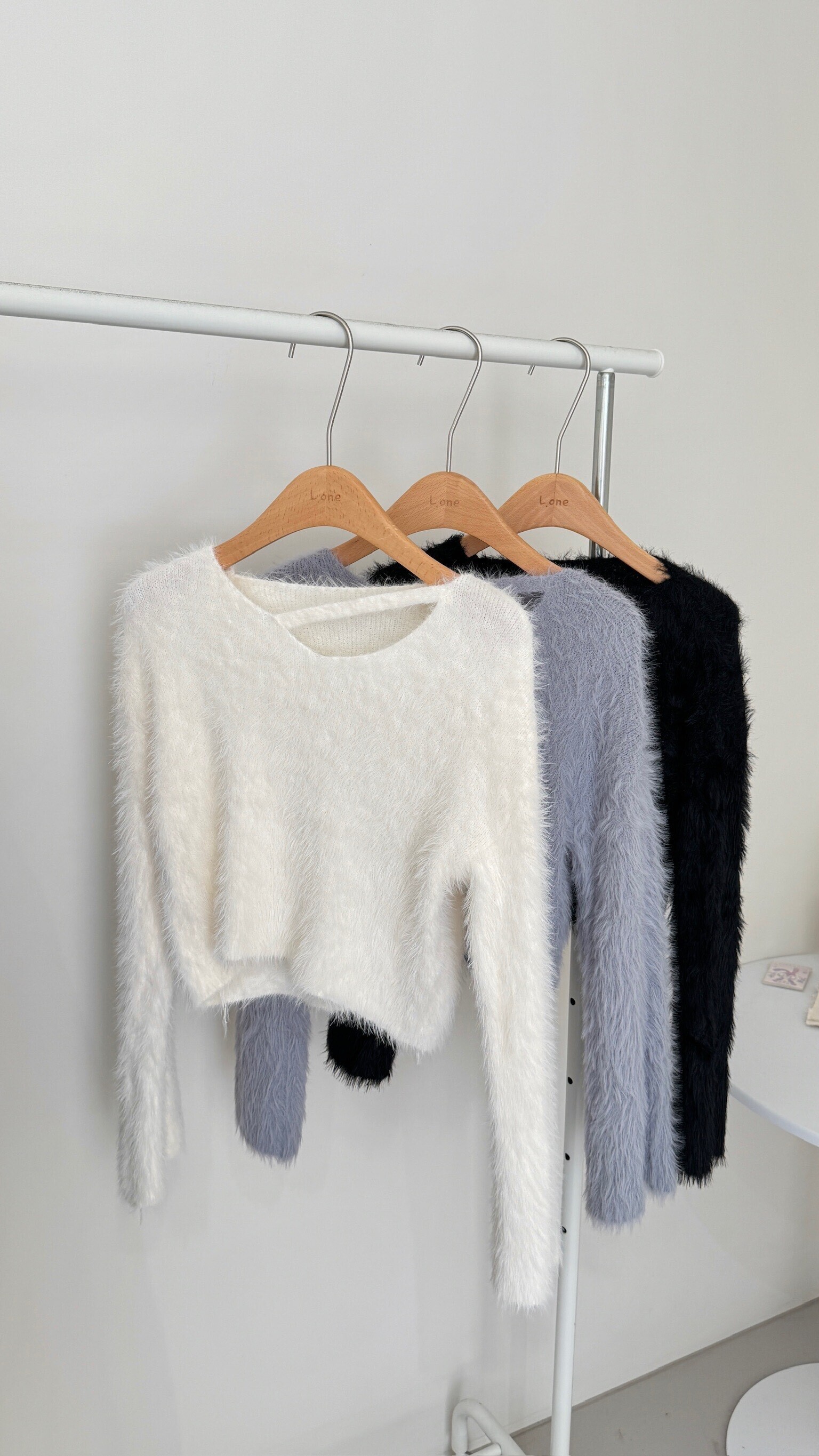 造型領水貂毛上衣