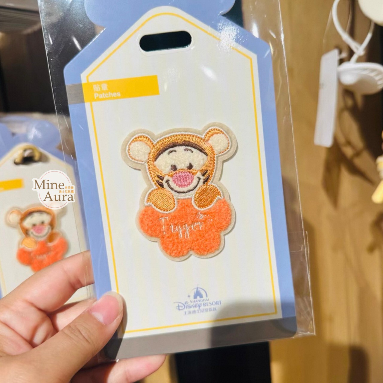 跳跳虎 Tigger 圖案 刺繡 貼布 貼章 小熊維尼 Winnie the Pooh -上海迪士尼樂園