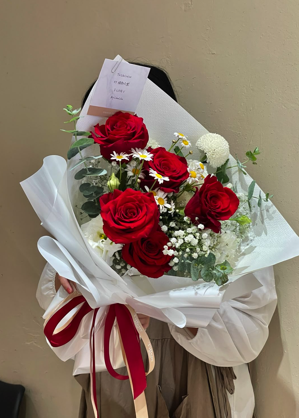 進口紅玫瑰鮮花束/花園風格