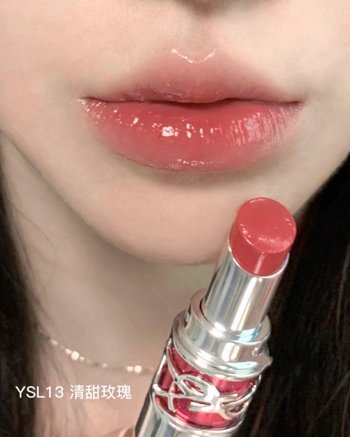 YSL 聖羅蘭 情挑 誘吻 晶亮 蜜唇膏3.2g #13甜嫩蜜桃