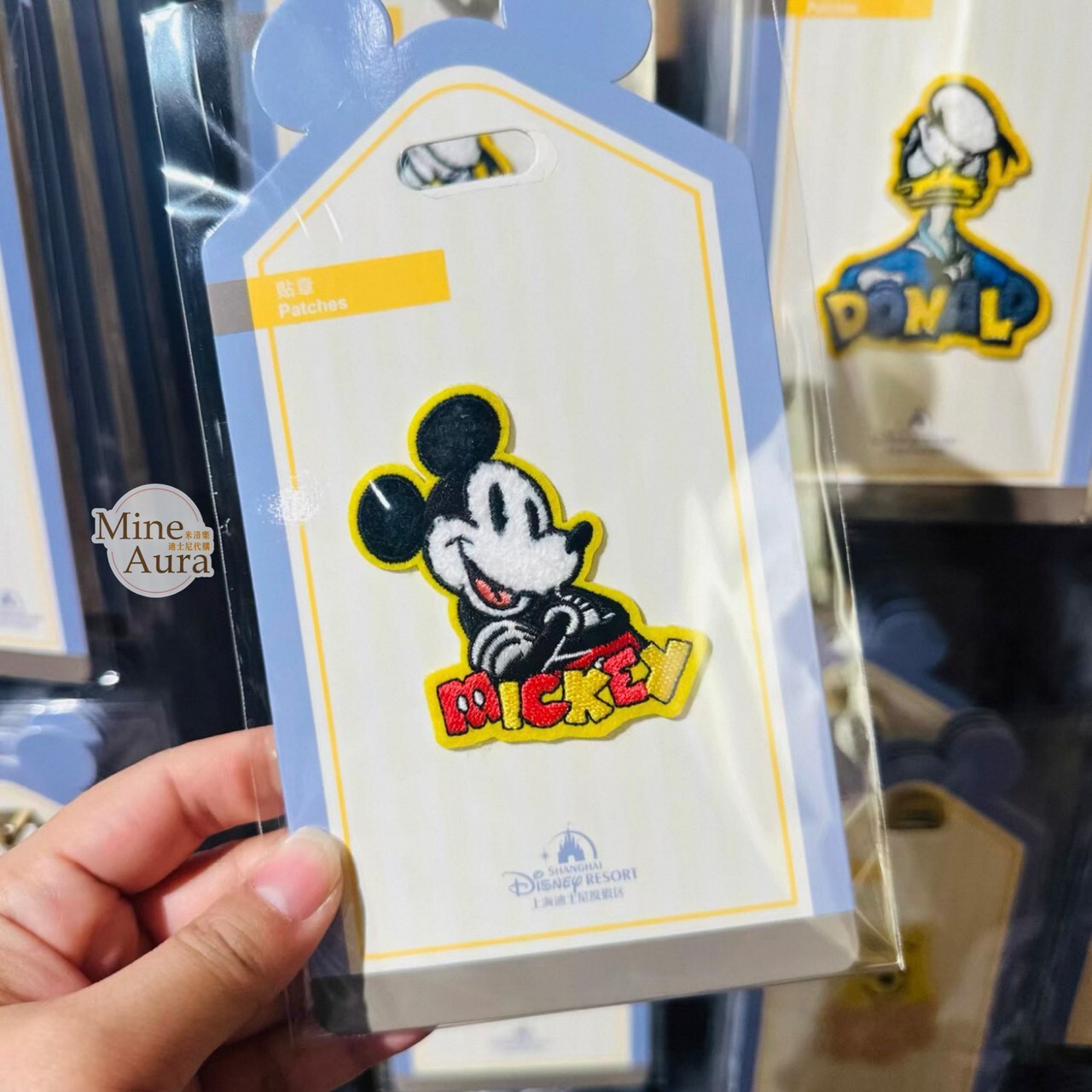 米奇 Mickey 圖案 刺繡 貼布 貼章 -上海迪士尼樂園