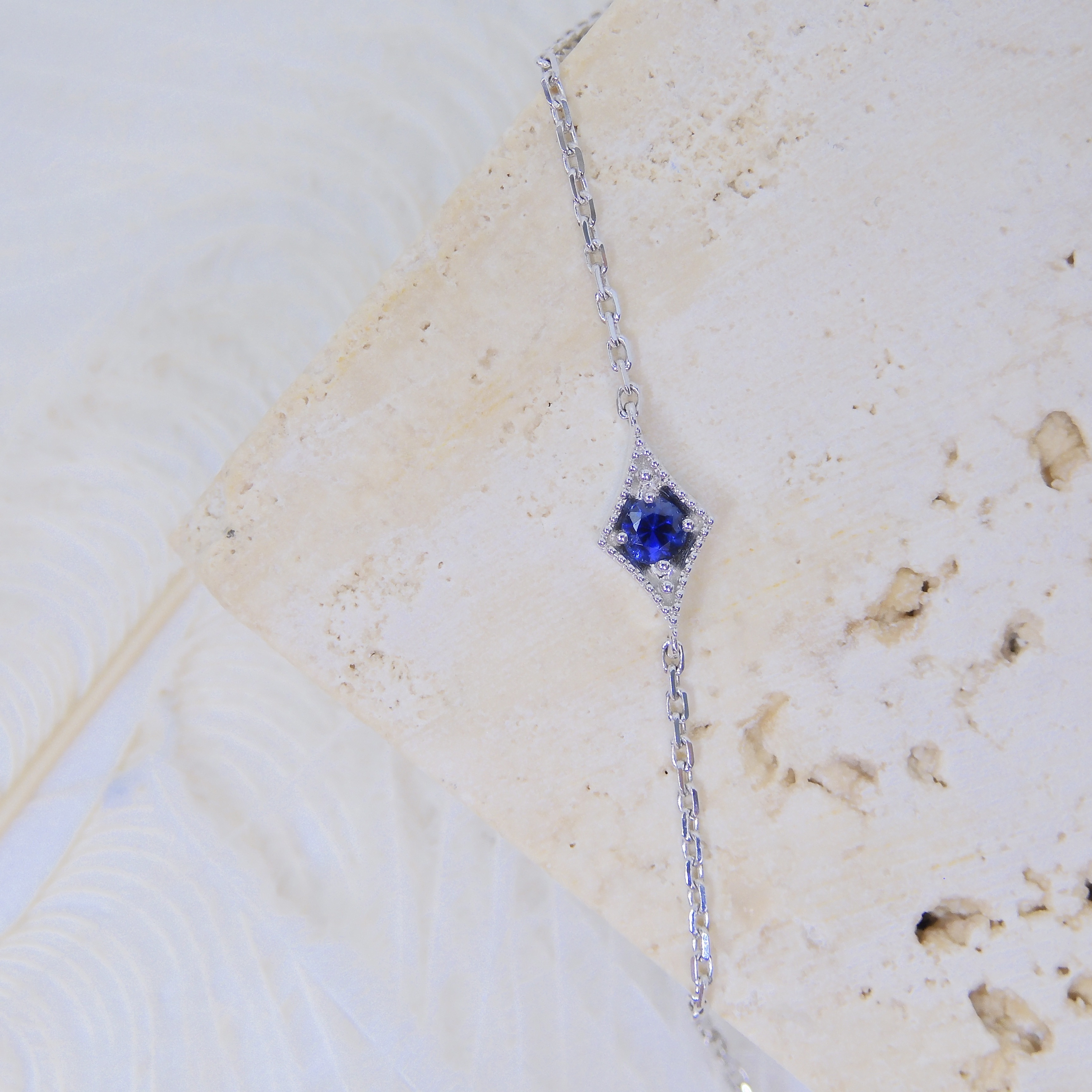 18K金 0.11ct 藍寶石手鏈