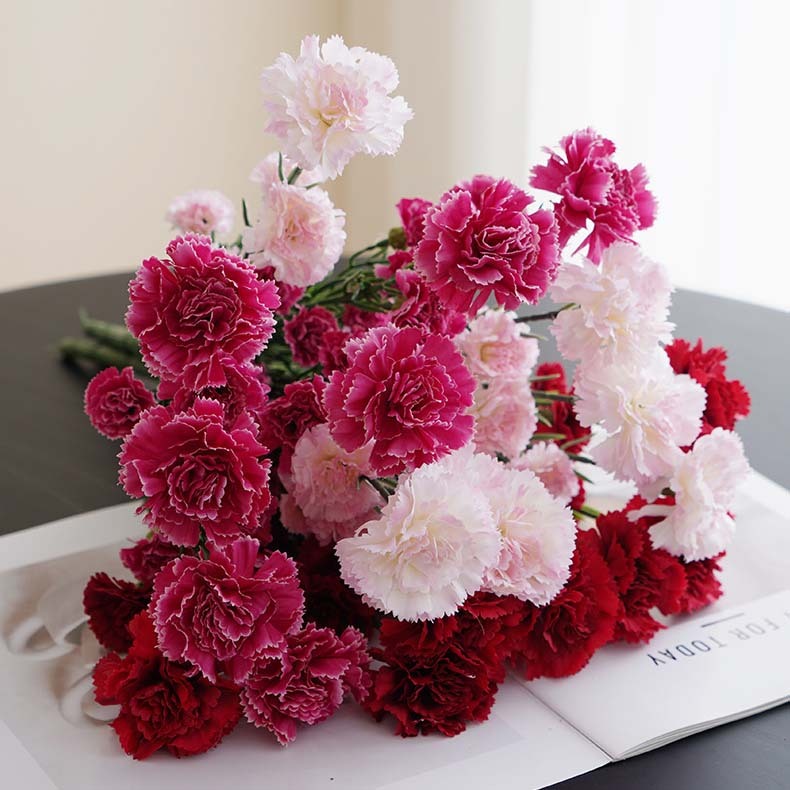 仿真絹布康乃馨花束【多頭】