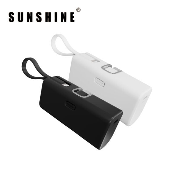 PD20W QC3.0 快充5000mAH 三合一迷你流動電源 USB-C+Lightning (黑色/白色) [EBHKE]