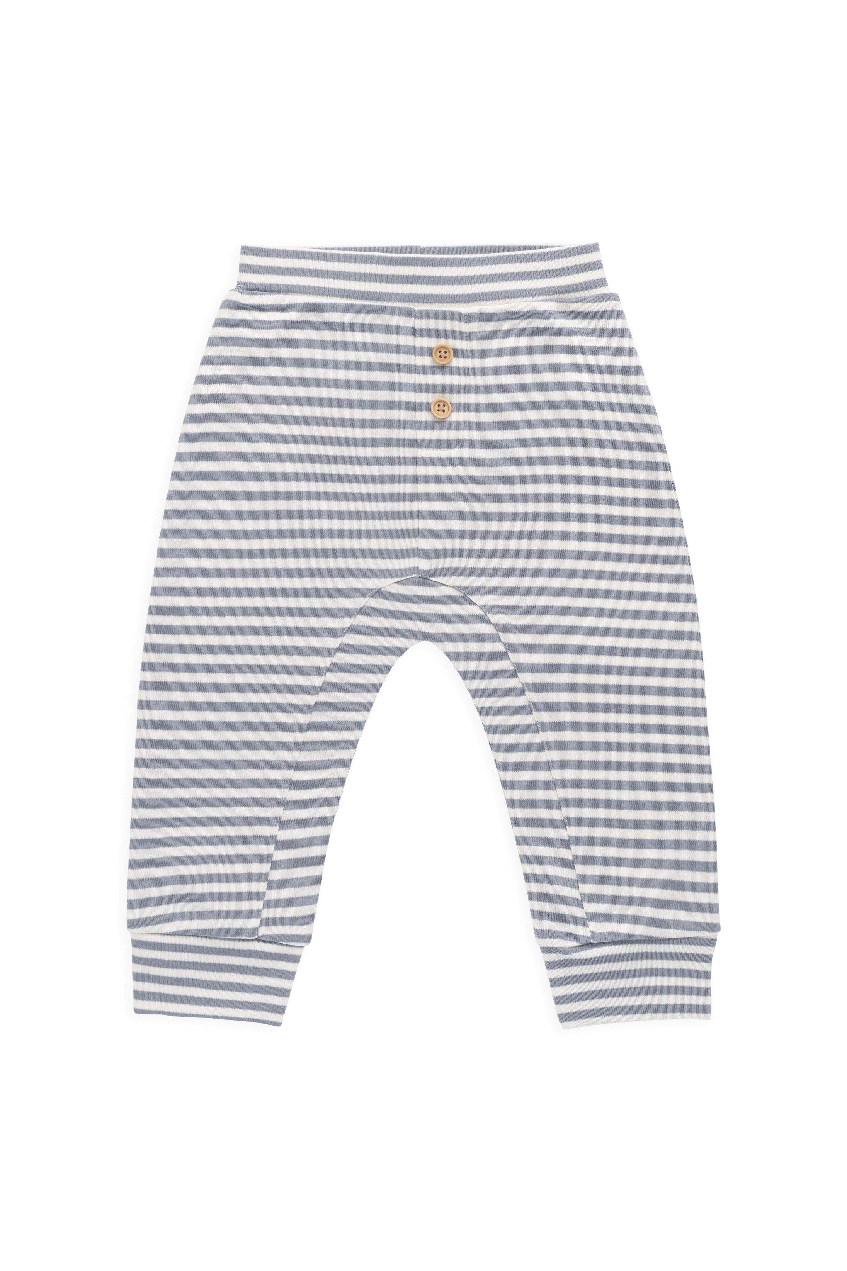【預購】JAMIE KAY -Pima Cotton Wesley Pant - Narrow Stripe Dawn（Cloud）