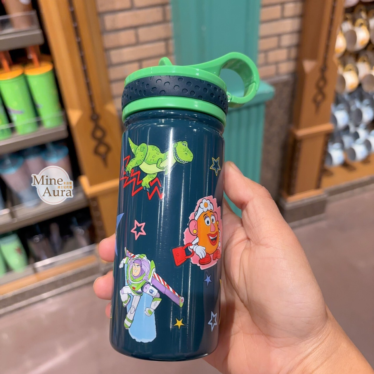 玩具總動員 Toy Story 圖案 扣環設計 不鏽鋼 隨身水壺 -上海迪士尼樂園