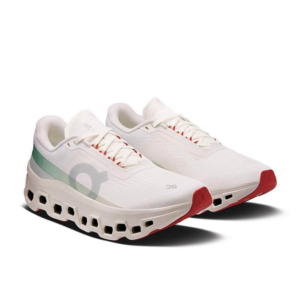 W On Running Cloudmonster 1 Ivory 象牙白綠 彈簧 透氣 舒適 休閒鞋 運動鞋 女鞋 ON3WF30481057
