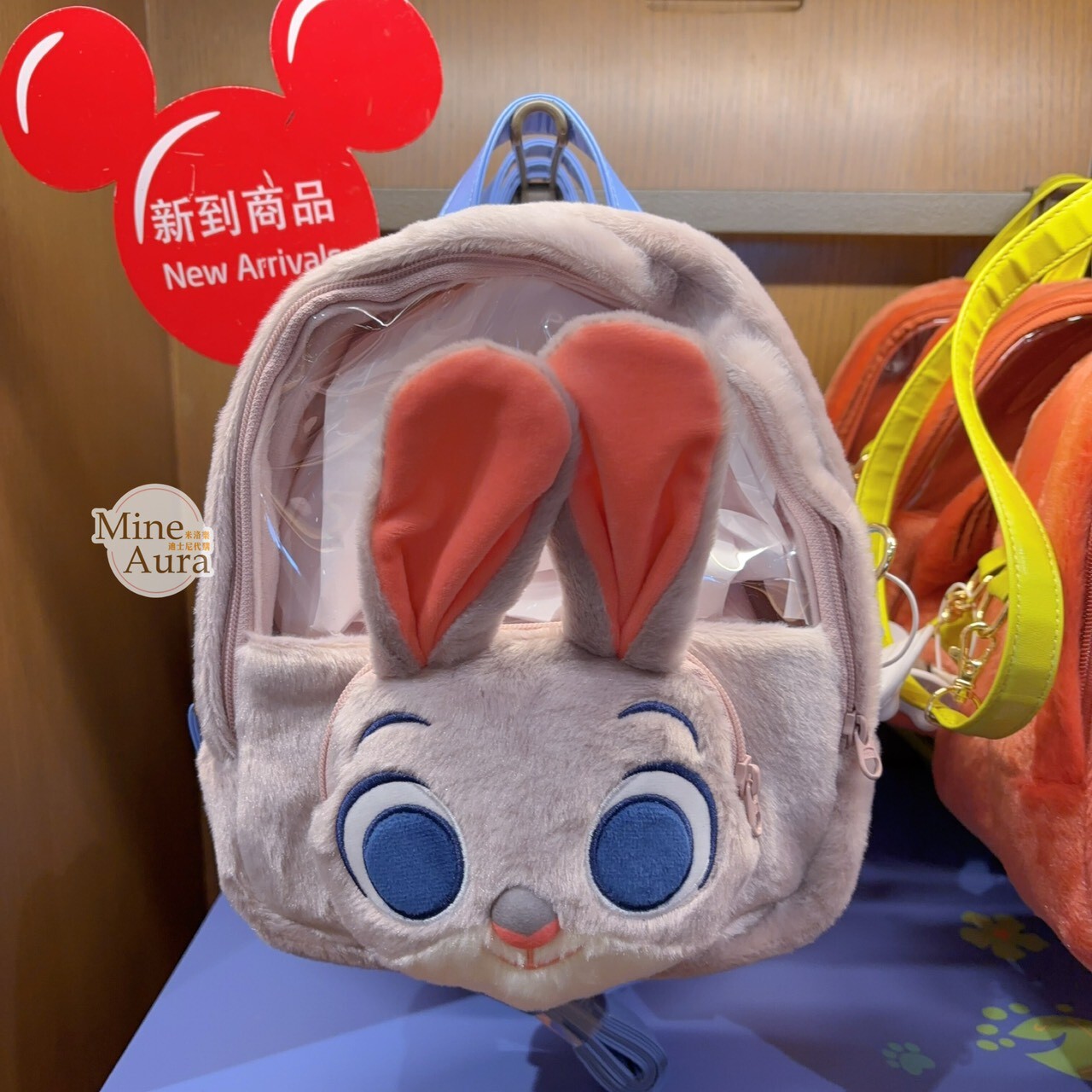 哈茱蒂 Judy 兔 絨毛 大頭造型 透明設計 後背包 動物方城市 Zootopia -上海迪士尼樂園