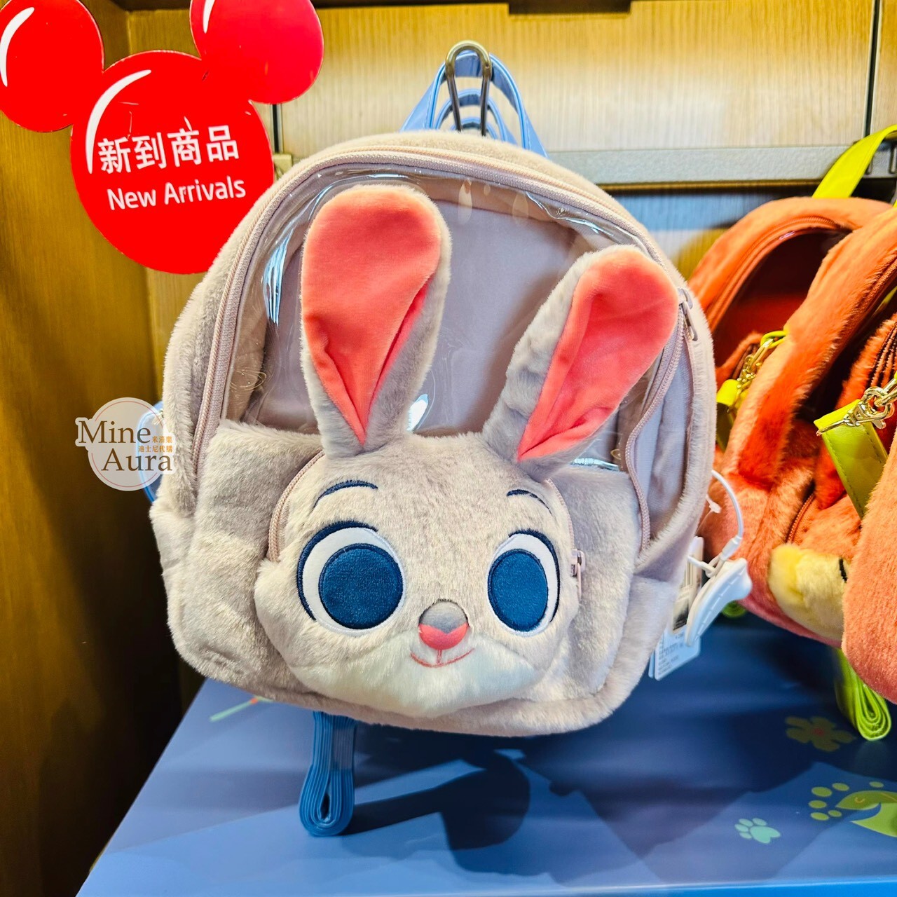 哈茱蒂 Judy 兔 絨毛 大頭造型 透明設計 後背包 動物方城市 Zootopia -上海迪士尼樂園