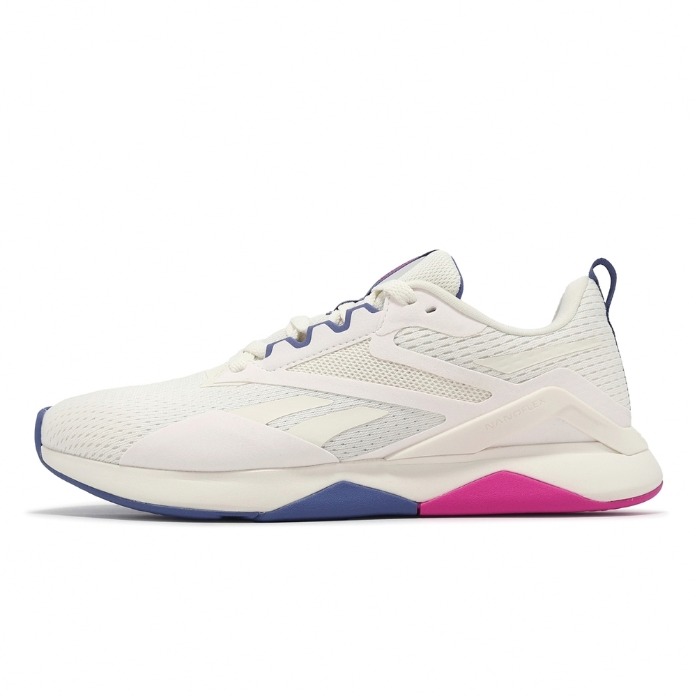 【下殺↘ $1290】Reebok 訓練鞋  NANOFLEX TR 2 米白藍粉 運動鞋 女 100074543