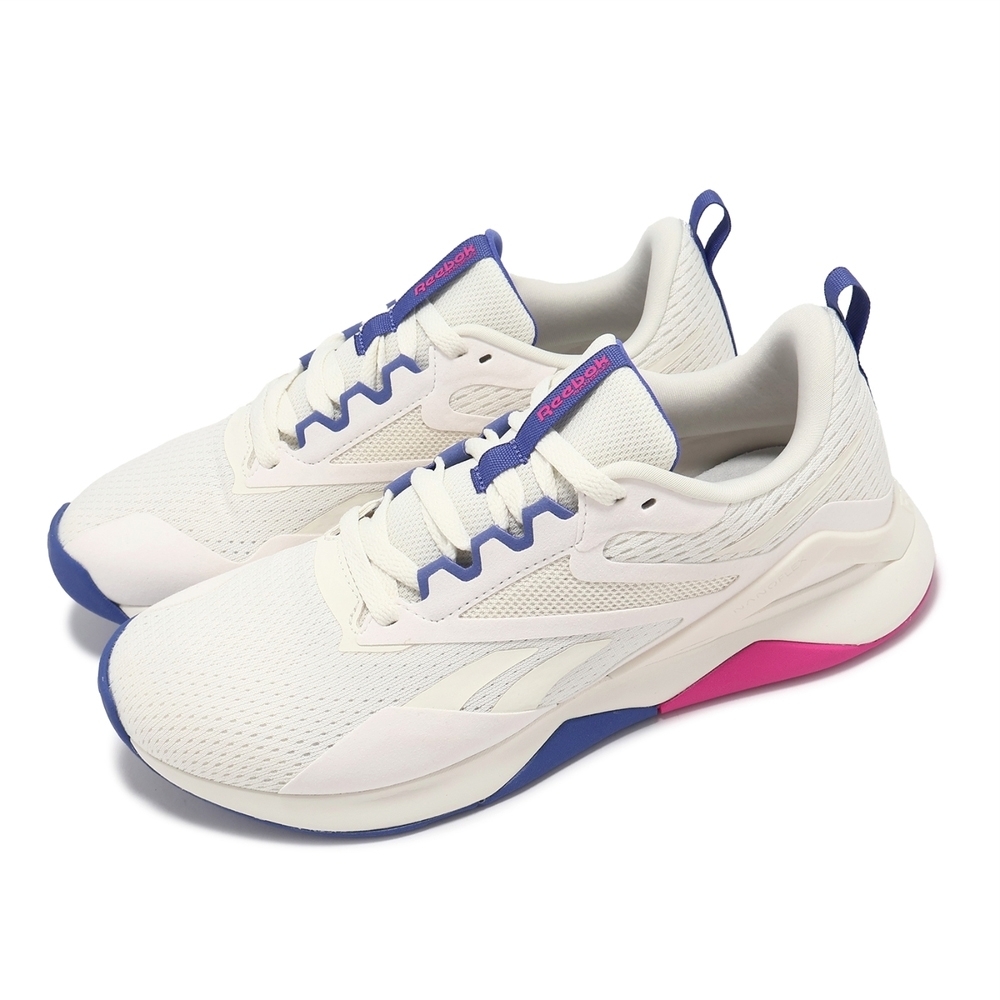 【下殺↘ $1290】Reebok 訓練鞋  NANOFLEX TR 2 米白藍粉 運動鞋 女 100074543