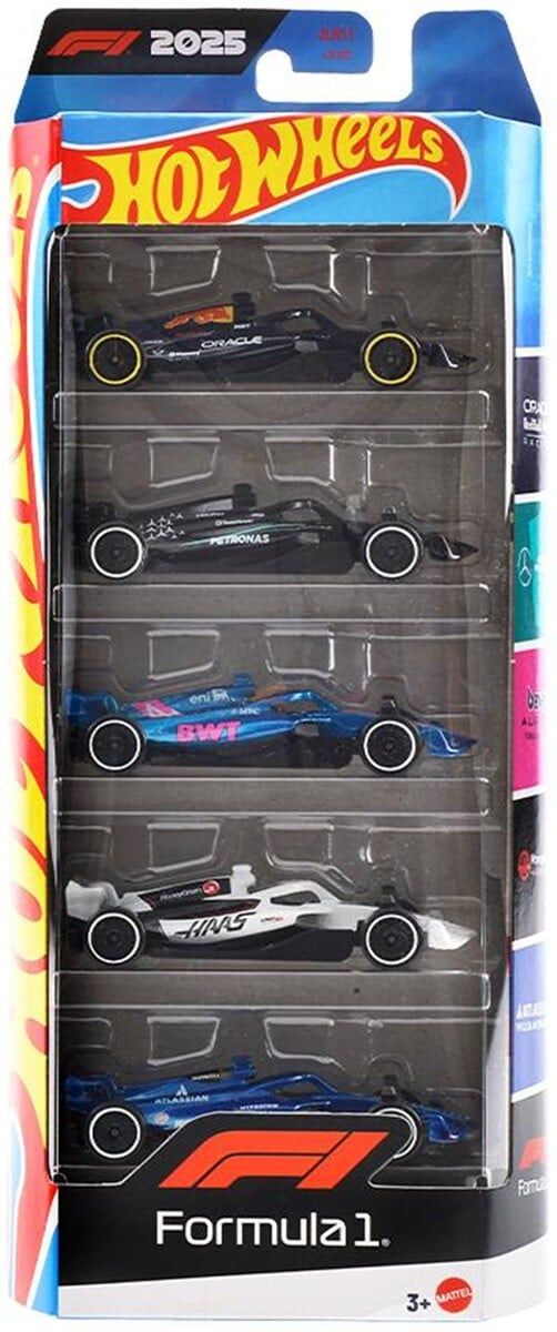 預購26/05 Hot wheels 代理版 基本款 F1 五入組