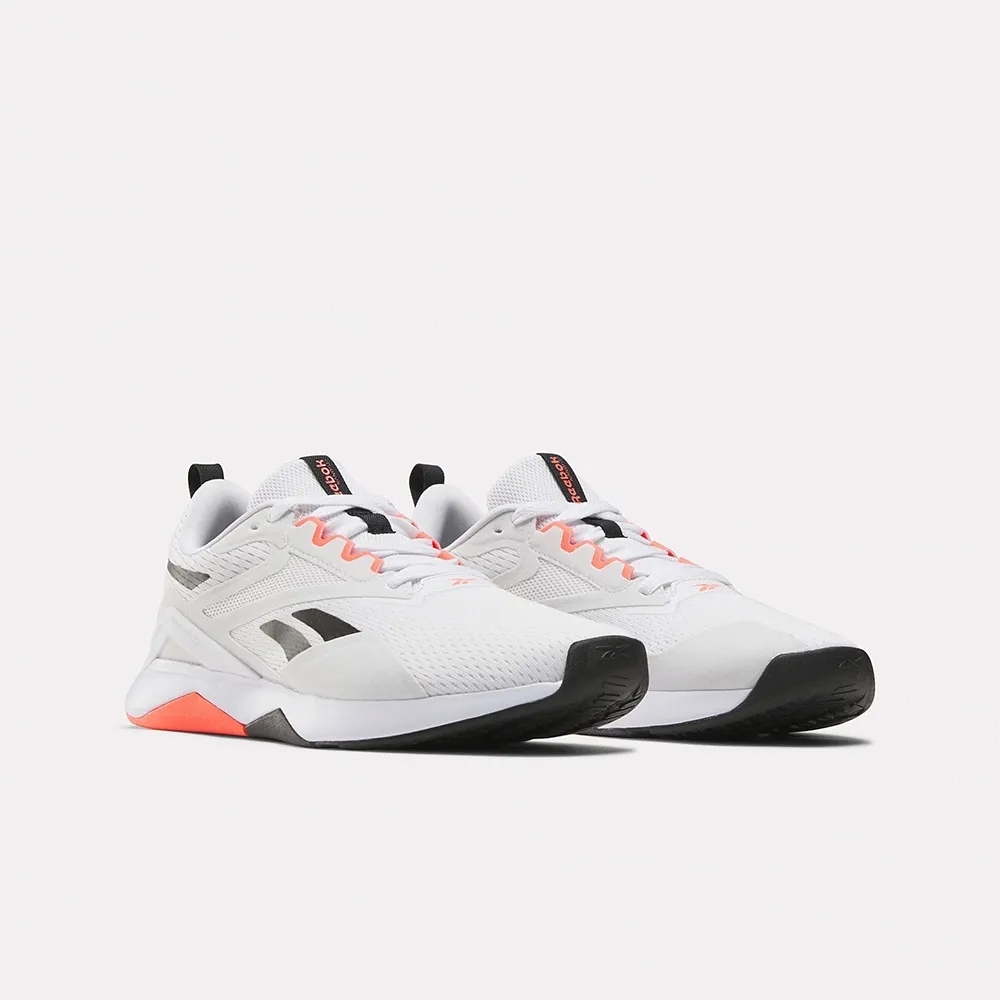 【下殺↘ $1290】Reebok 訓練鞋  NANOFLEX TR 2 黑白橘 運動鞋 女 100074545
