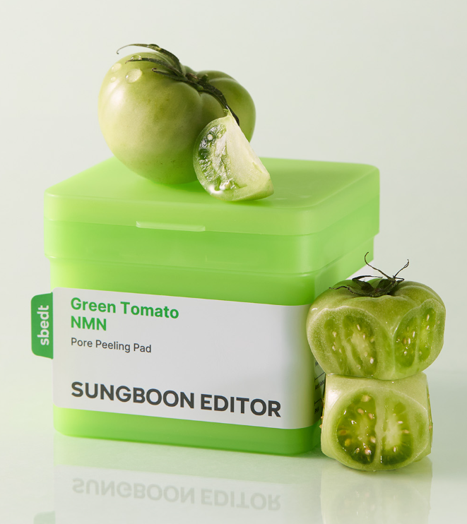 【預購】Sungboon Editor K021316 綠蕃茄NMN緊緻毛孔去角質爽膚棉 60片裝