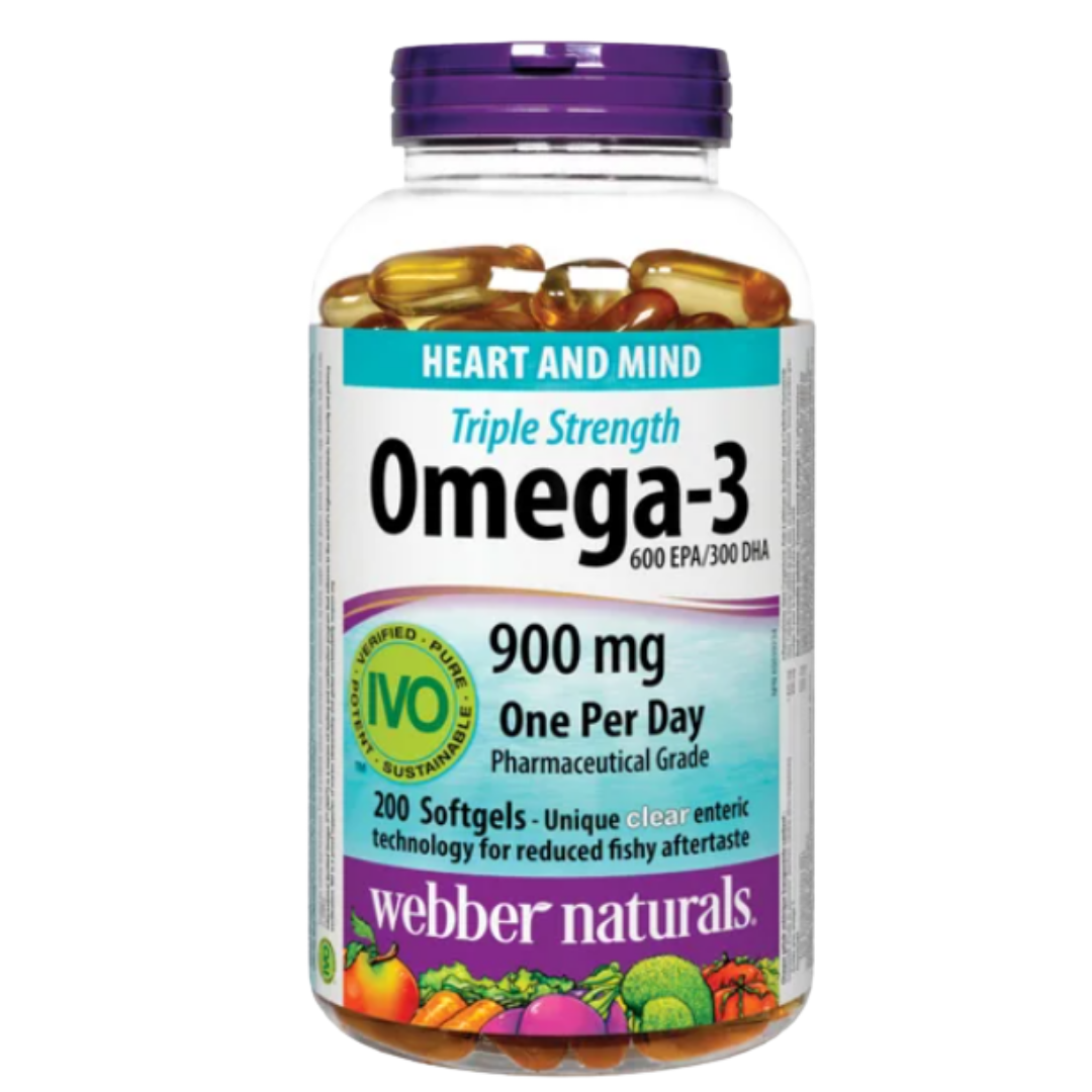加拿大 Webber Naturals 3倍精煉魚油 900毫克 (200粒超值裝) (兩件優惠裝)