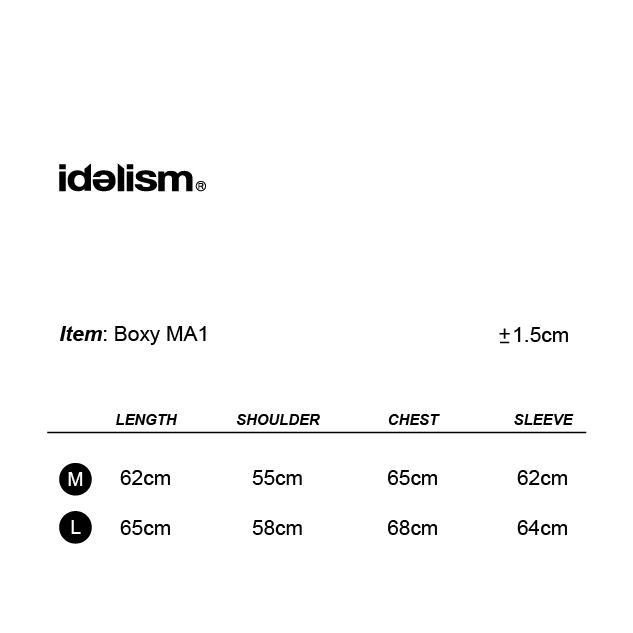 idealism IDE Boxy MA1 外套【ID25077】