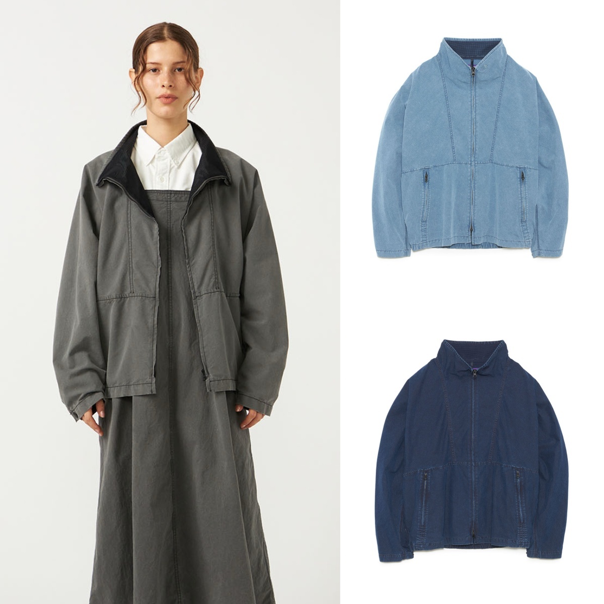 限時特價預購┃日本 TNF 紫標 Cotton Nylon Weather Field Jacket 寬鬆 抽繩 夾克 外套