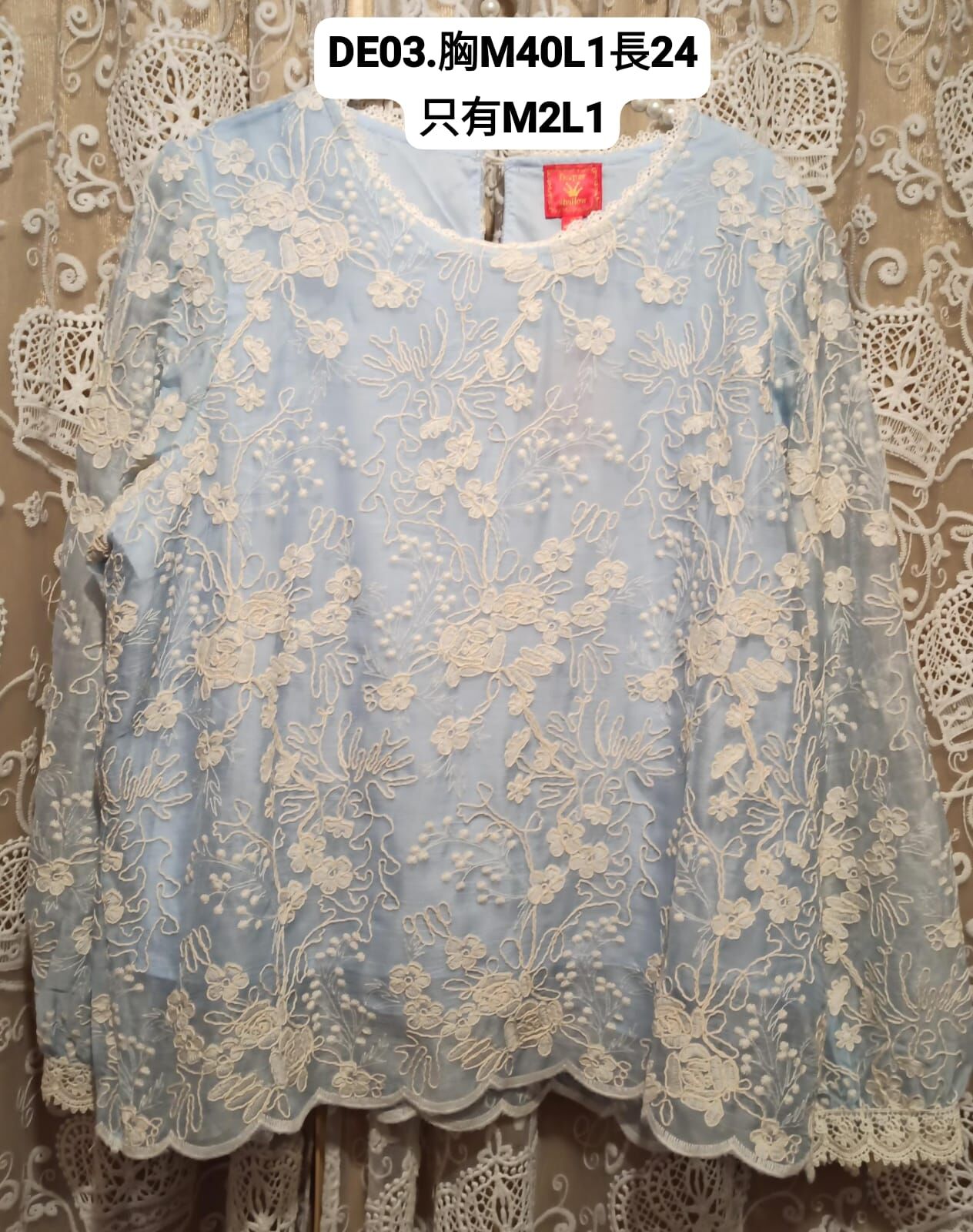 DE03 M:胸40 長24 L:胸41 長24 $999 (一口價)