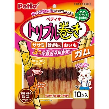 Petio 狗用 雞肉卷 (三種味) 10支【$105 X 3 包】【可混合其他口味】