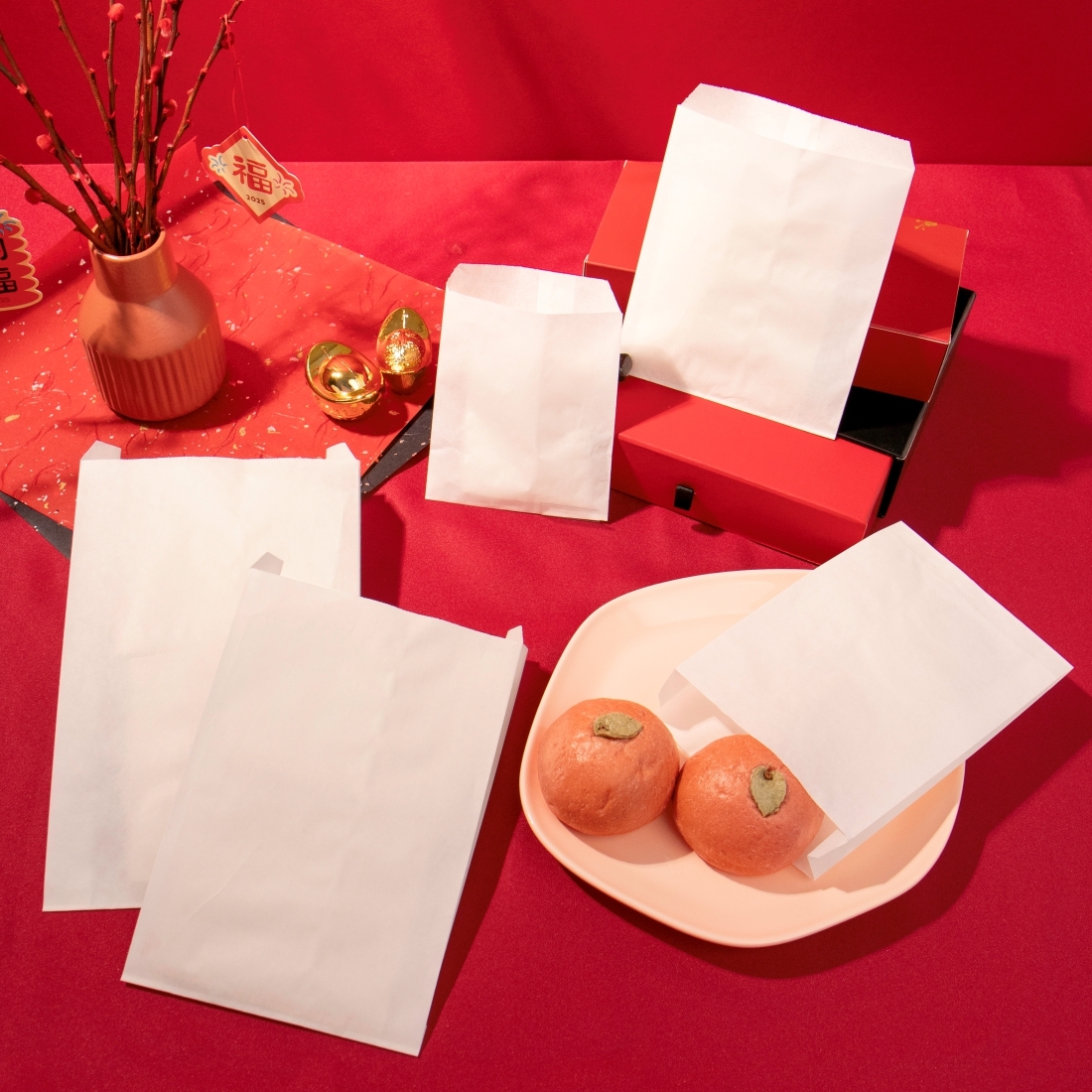 WHITE GREASEPROOF PAPER BAGS - HK - No.14
