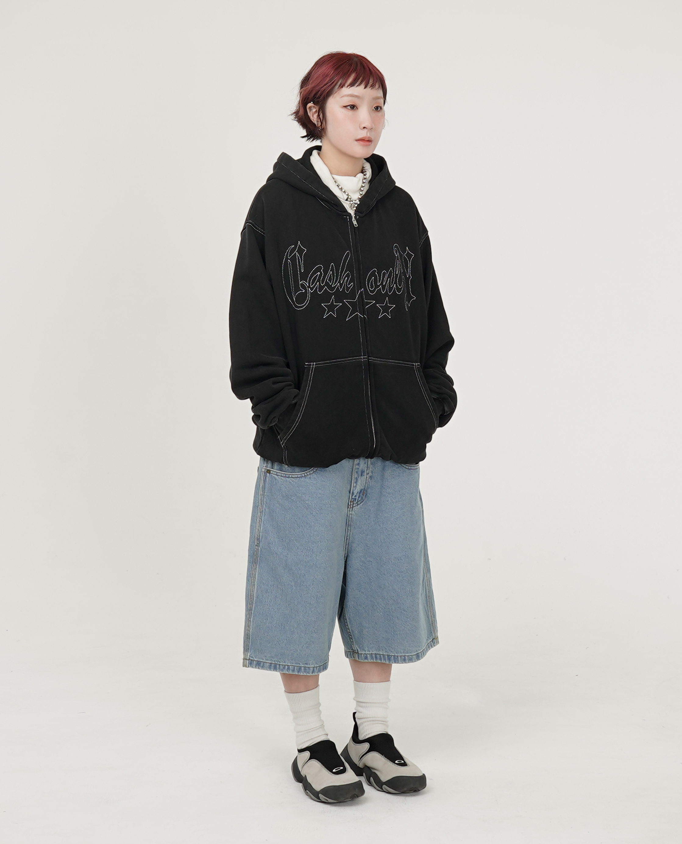 Cash Only Strip Zip-Thru Hood - Drop16