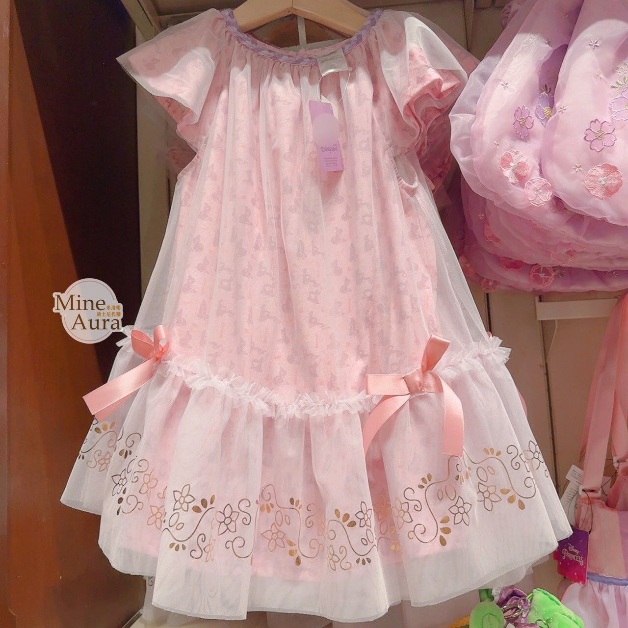 長髮公主 樂佩 Rapunzel 滿版圖案 兒童 連身 洋裝 魔髮奇緣 Tangled -香港迪士尼樂園