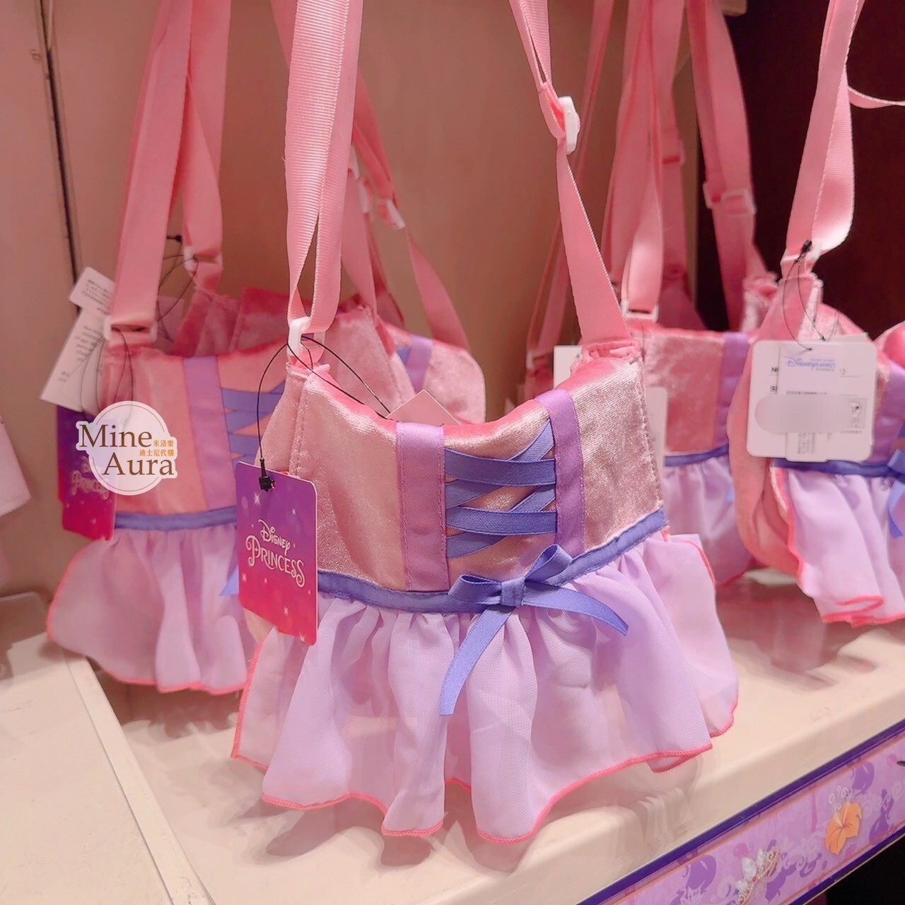 長髮公主 樂佩 Rapunzel 公主裝造型 絨毛 斜背 小包 魔髮奇緣 Tangled -香港迪士尼樂園
