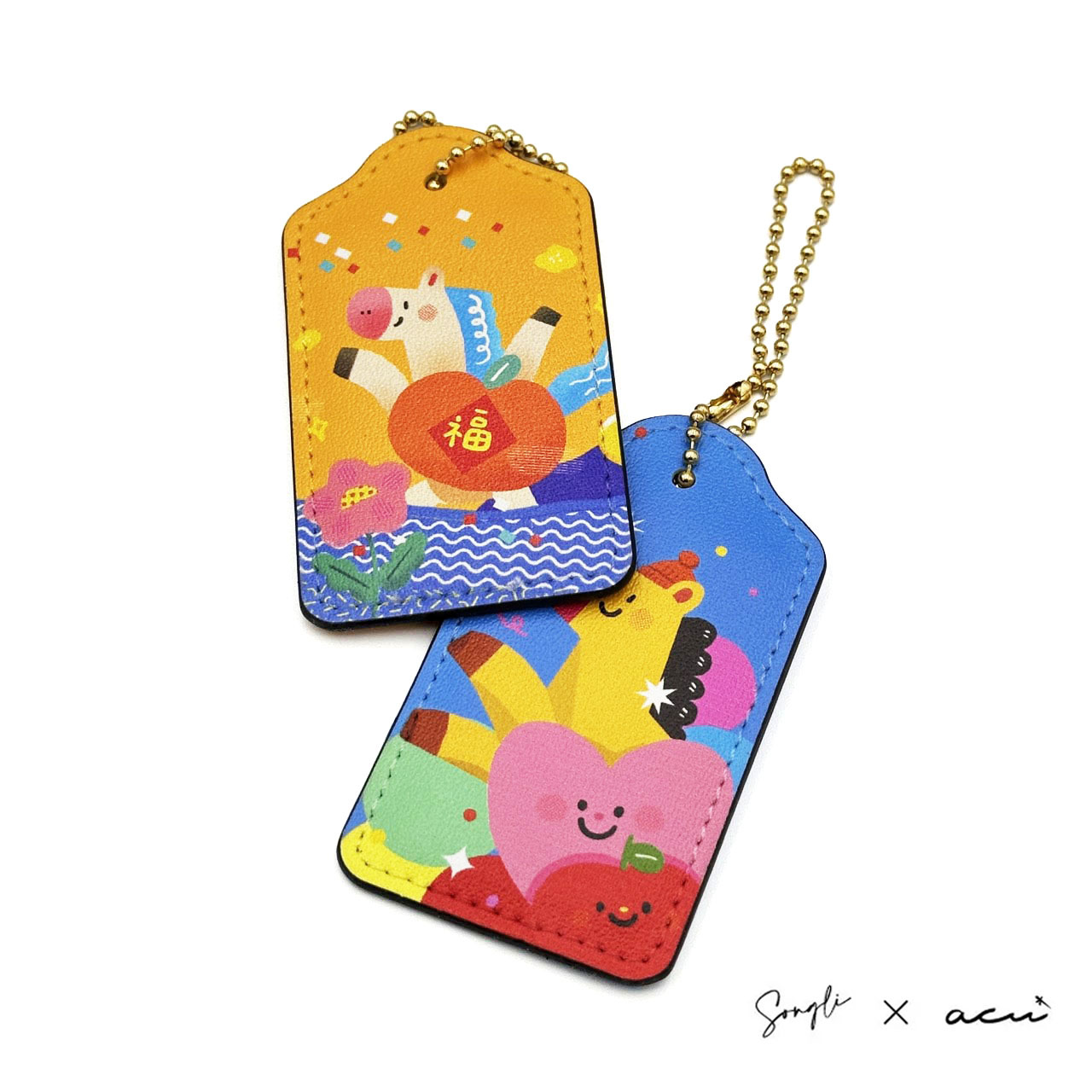 【馬上幸福】皮革御守吊飾/掛包包掛車上、當鑰匙圈、當吊飾都適合