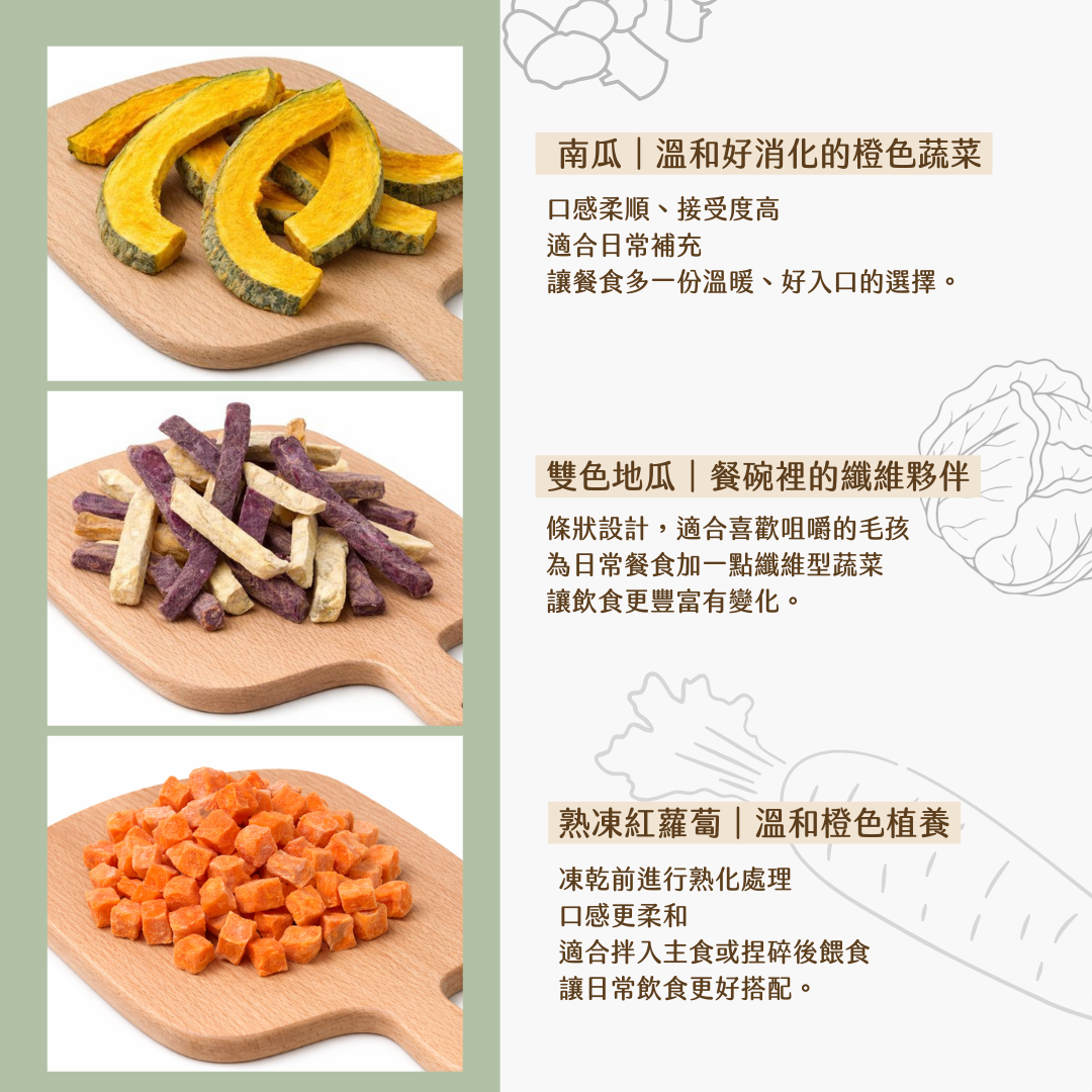 (預購！等紅蘿蔔到貨一起出）彩虹蔬菜六入組｜南瓜・雙色地瓜・紅蘿蔔・甜菜根・球芽甘藍・紫高麗菜