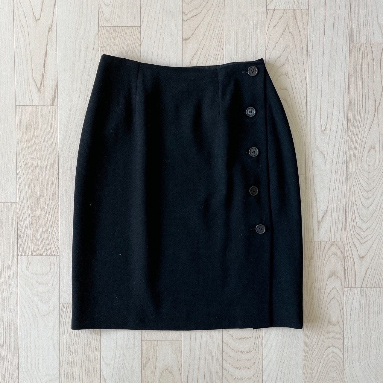 ETRO意大利製黑色羊毛半裙