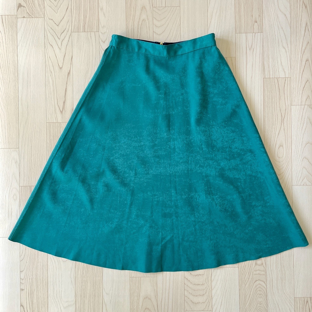 湖水綠色/深藍色雙面半裙