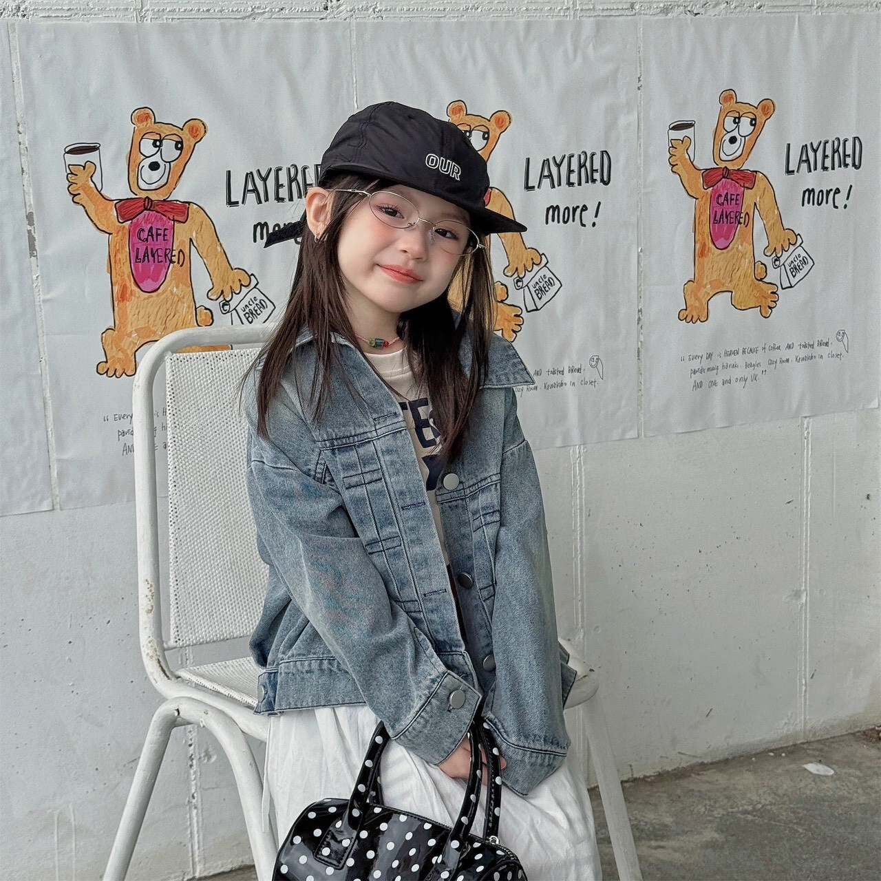 不分男女ᝰ  街頭刺繡牛仔外套