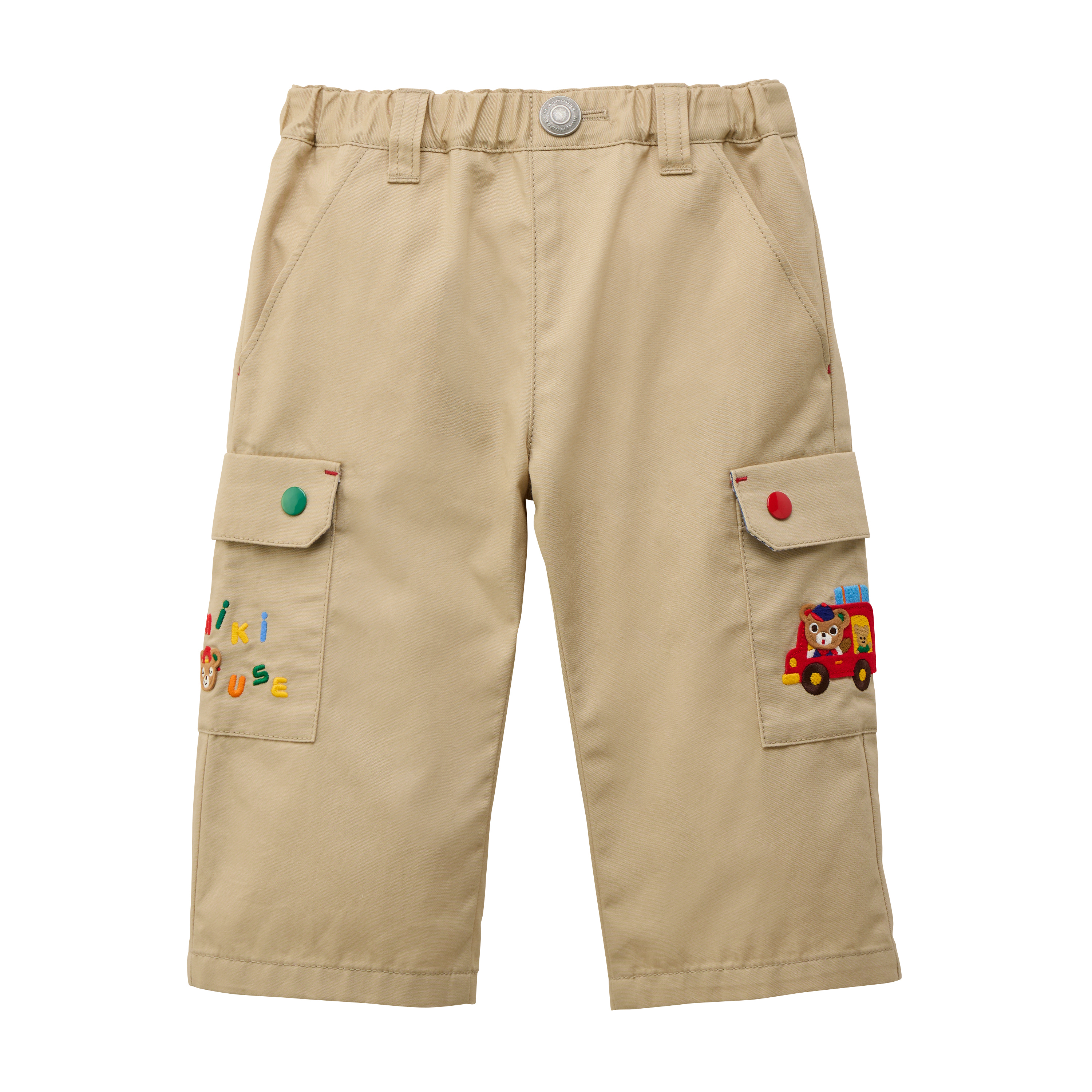 普吉熊小汽車長褲-米色